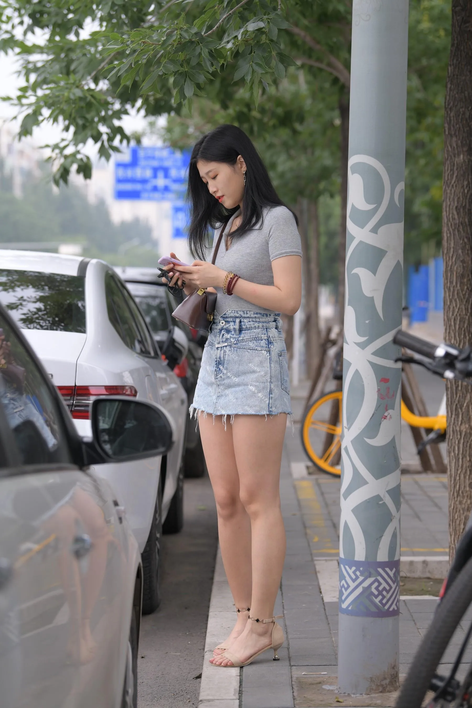 魔镜街拍 NO.169 一只麋鹿摄影-牛仔短裙美女 [235P]插图8